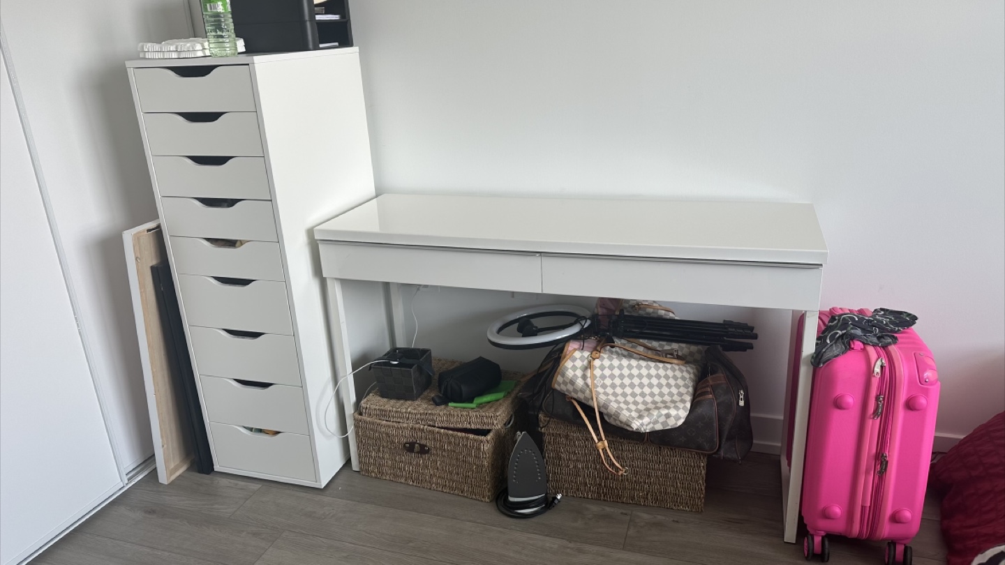 White Desk with Drawers