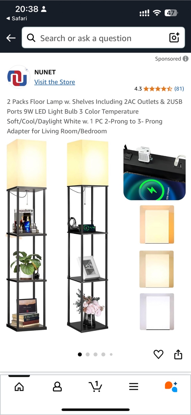 Brand new lamp shelf/shelves - photo 2