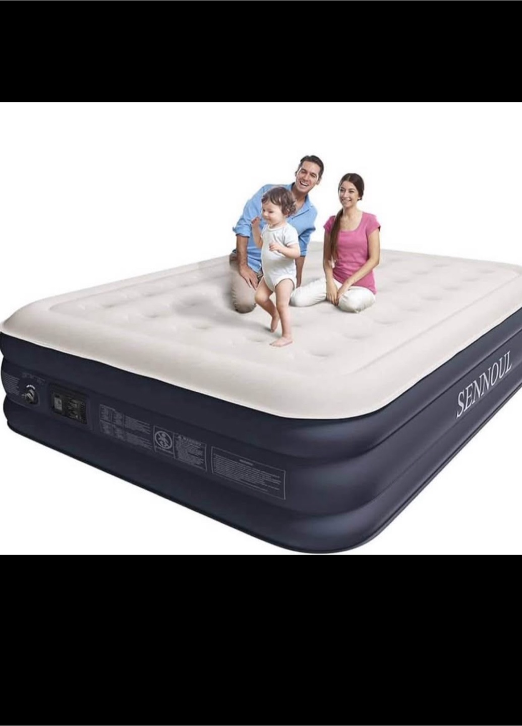 Air Mattress Queen with Built in pump -16”/650Lbs