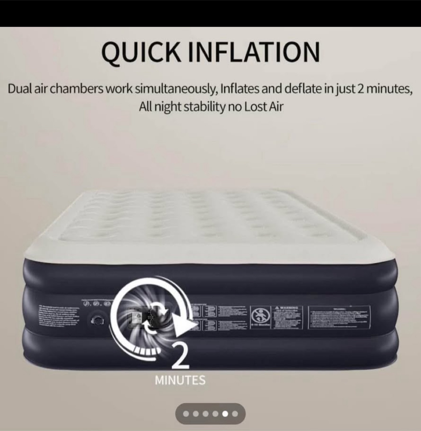 Air Mattress Queen with Built in pump -16”/650Lbs - photo 2