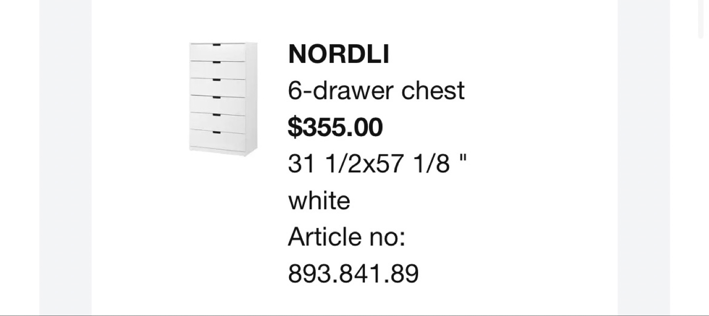 IKEA Nordli 6-Drawer Chest - photo 2