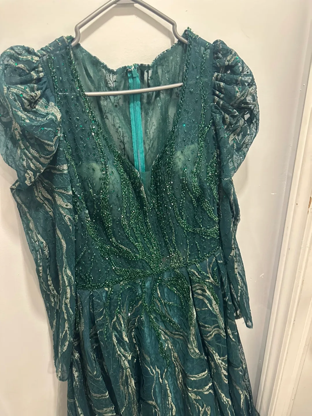 Emerald Green Evening Gown image indicator(3)