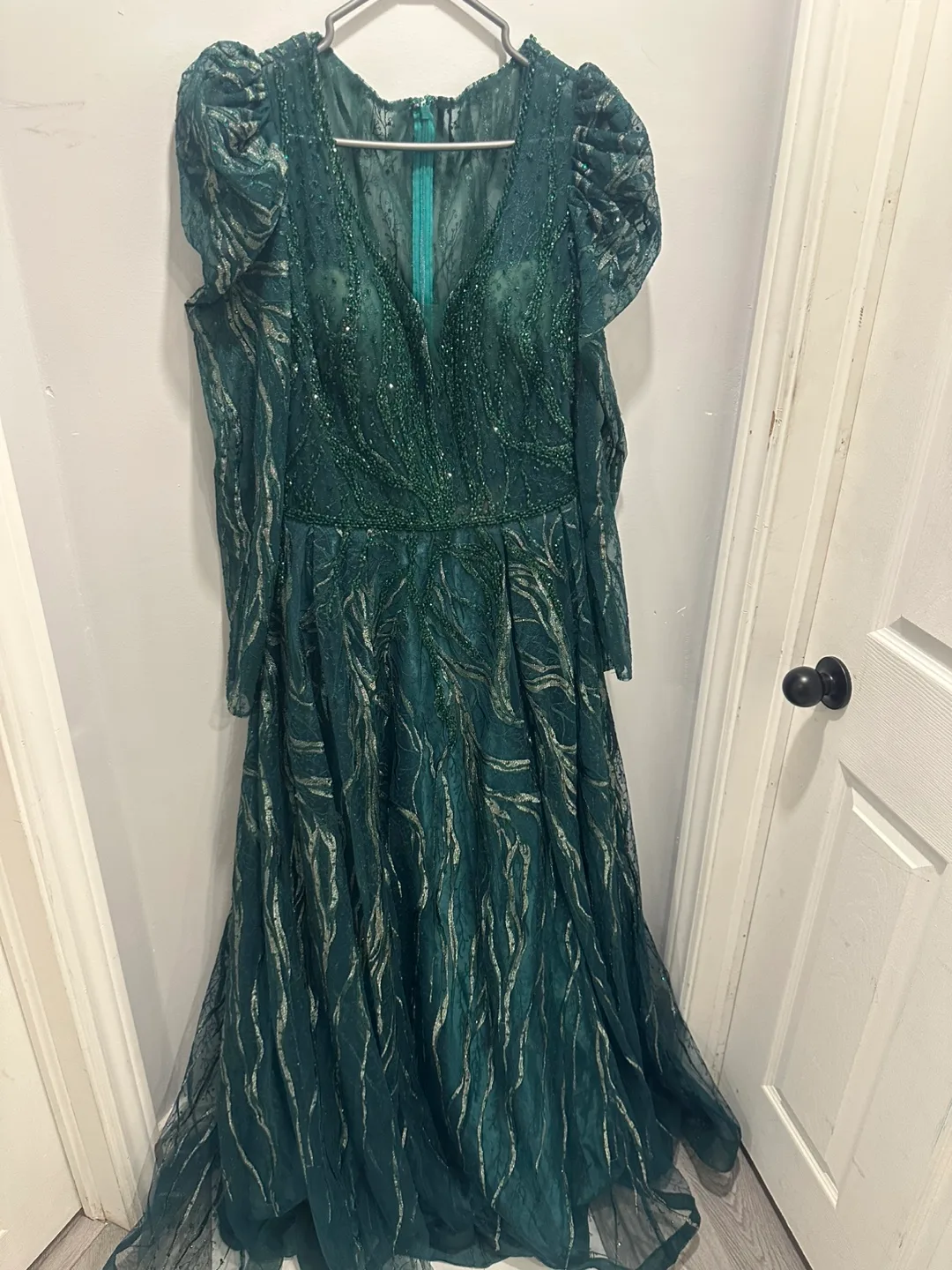 Emerald Green Evening Gown image indicator(4)