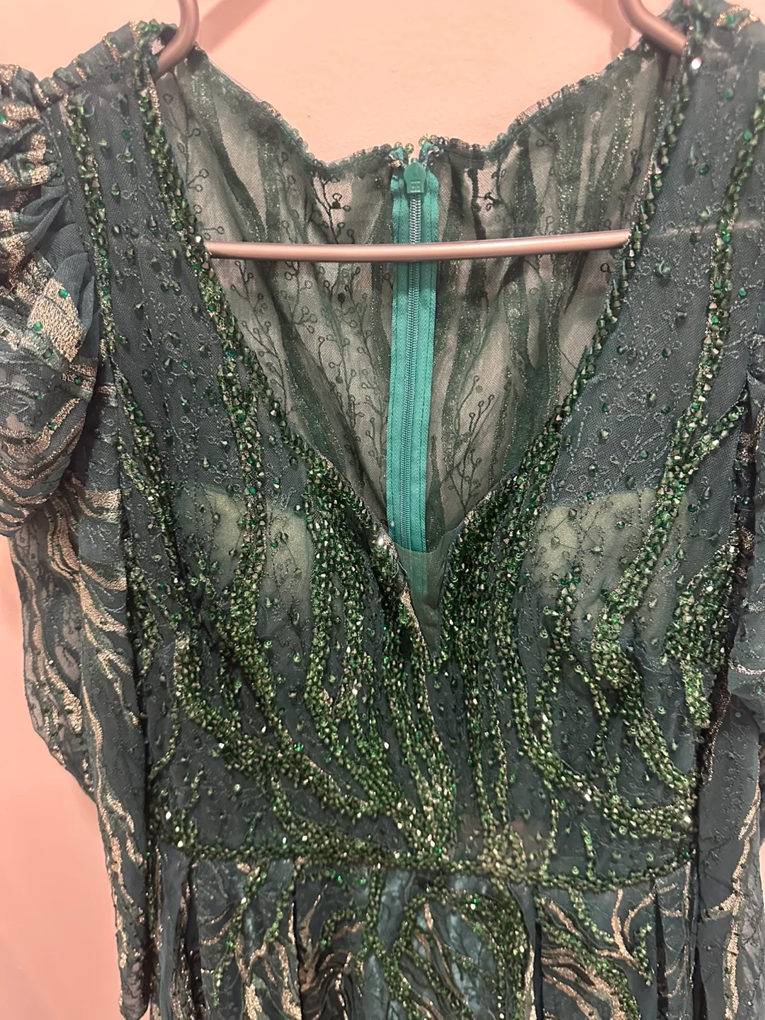 Emerald Green Evening Gown image indicator(5)