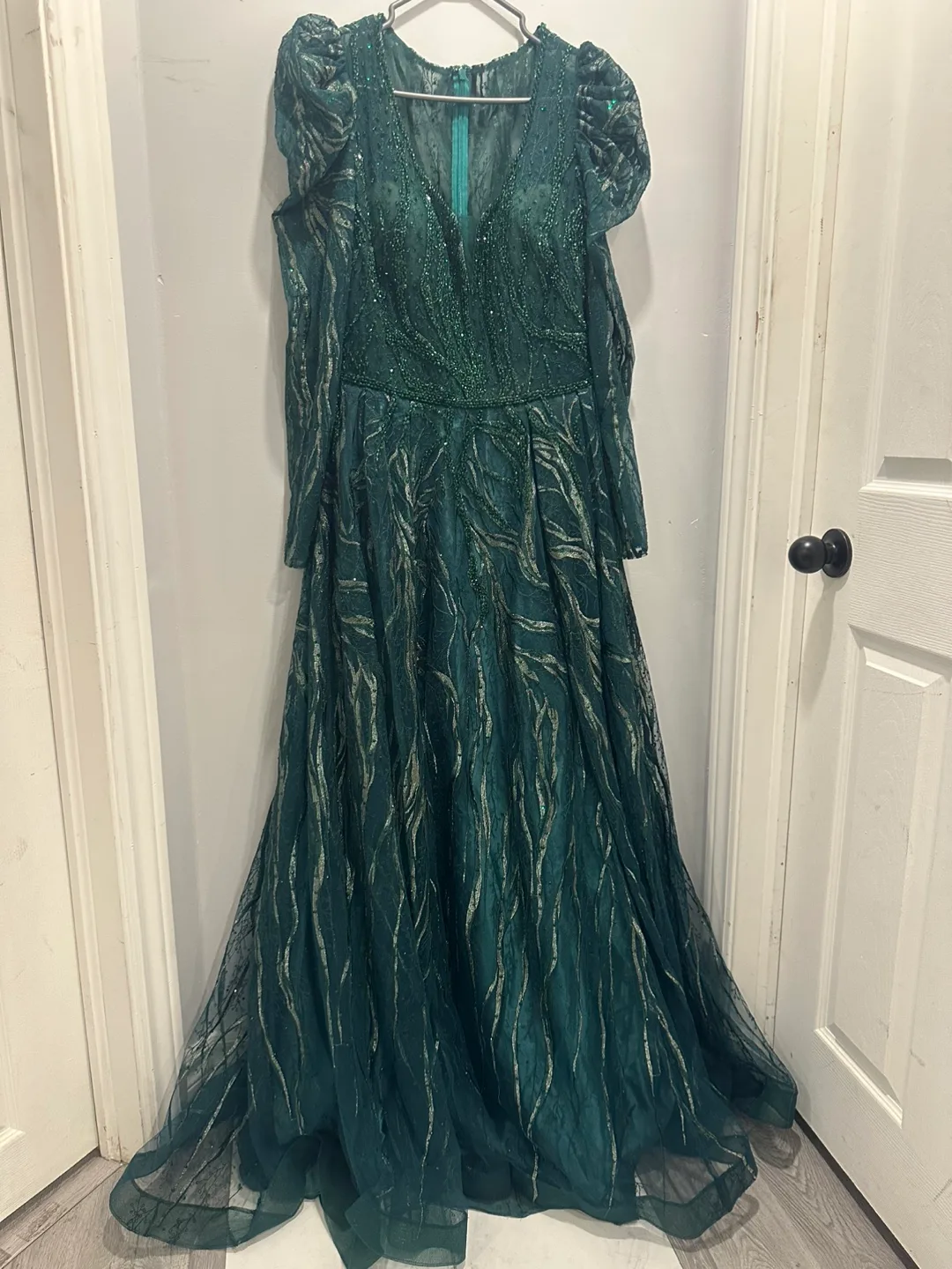 Emerald Green Evening Gown image indicator(2)