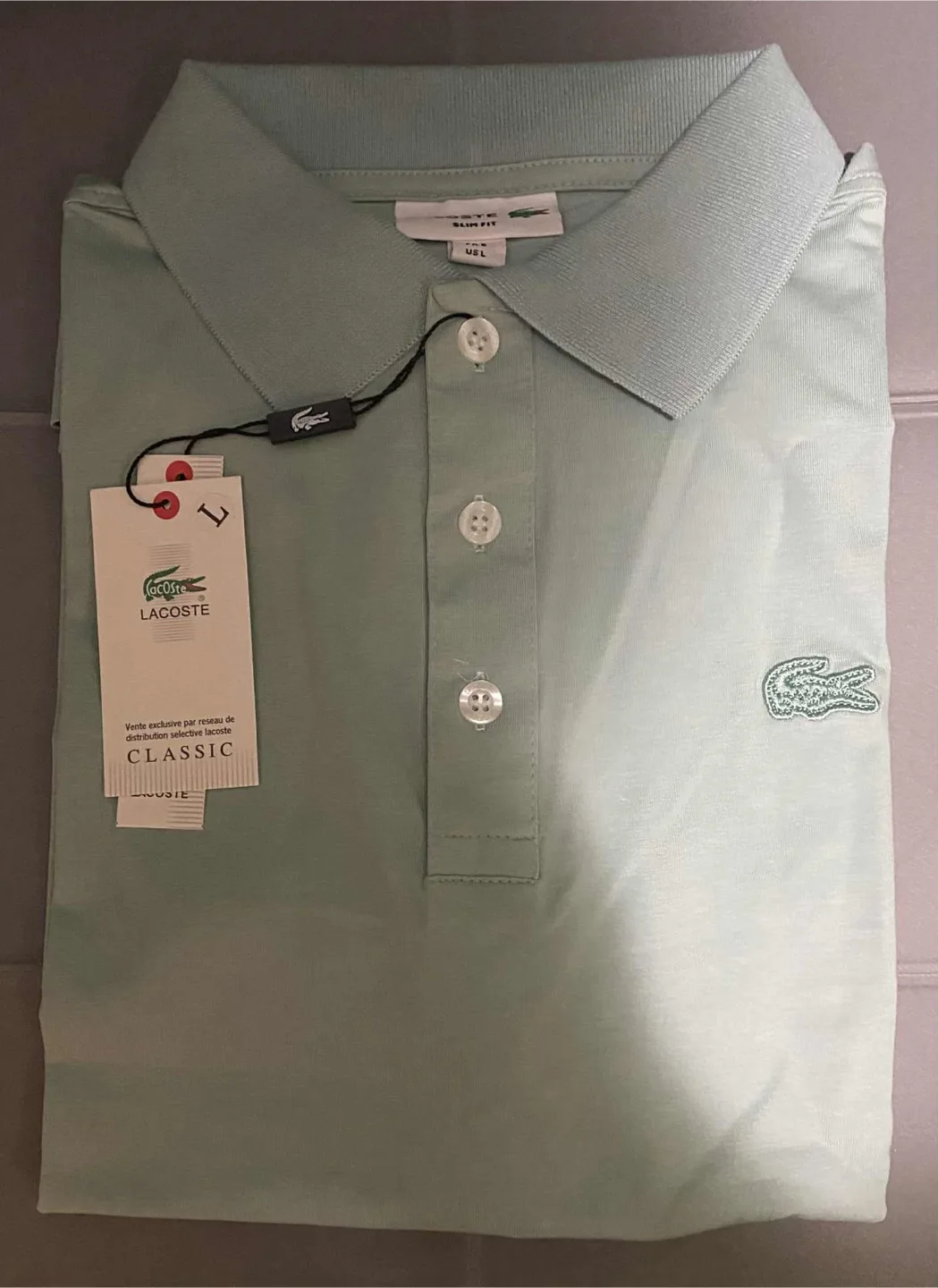 LACOSTE Classic Polo Shirt, Slim Fit - Size L thumbnail
