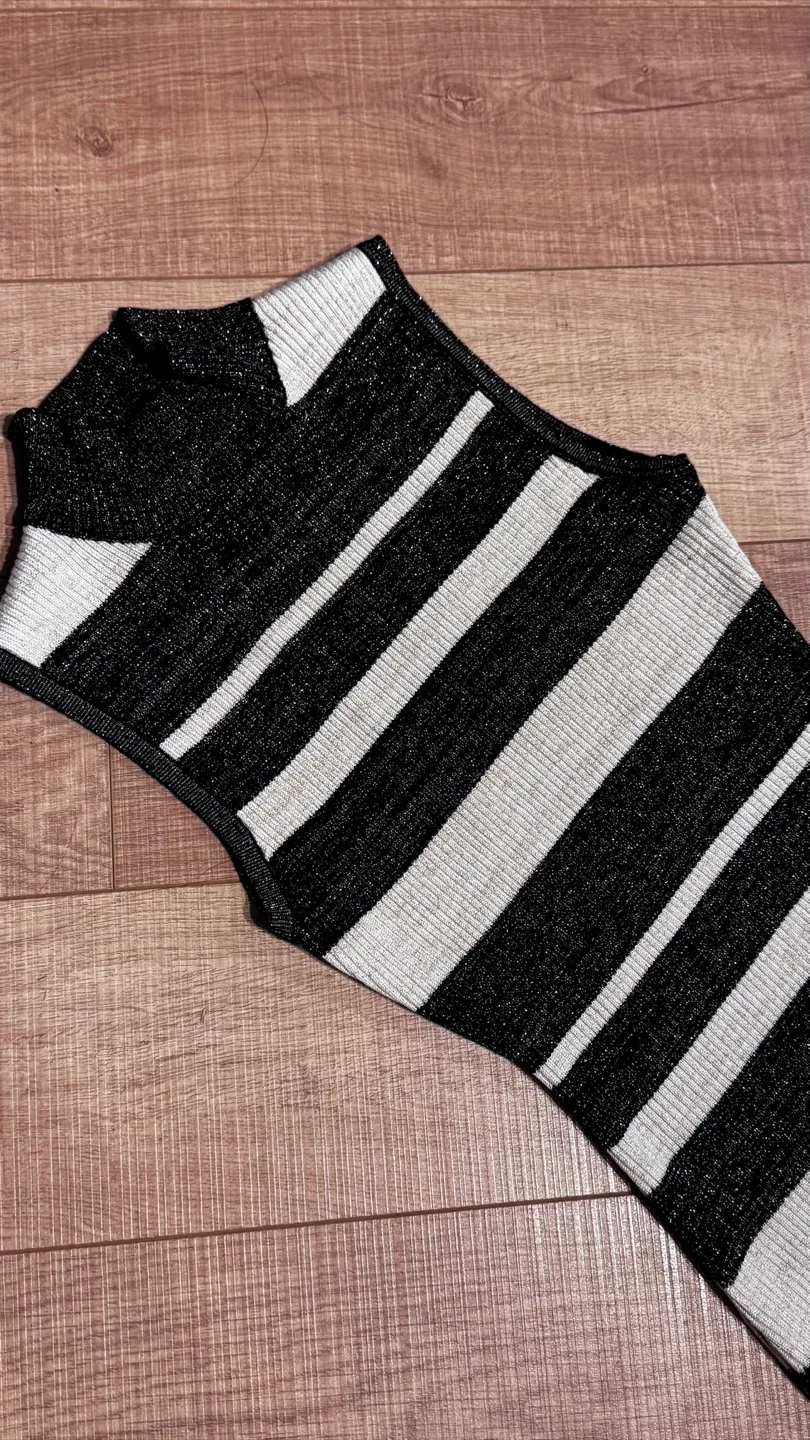 LU NYC Striped Sleeveless Midi Dress - Medium image indicator(2)