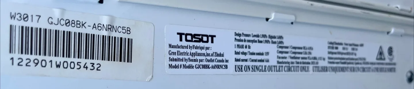 Brand New 8000 BTU Tosot Window Air Conditioner image indicator(2)