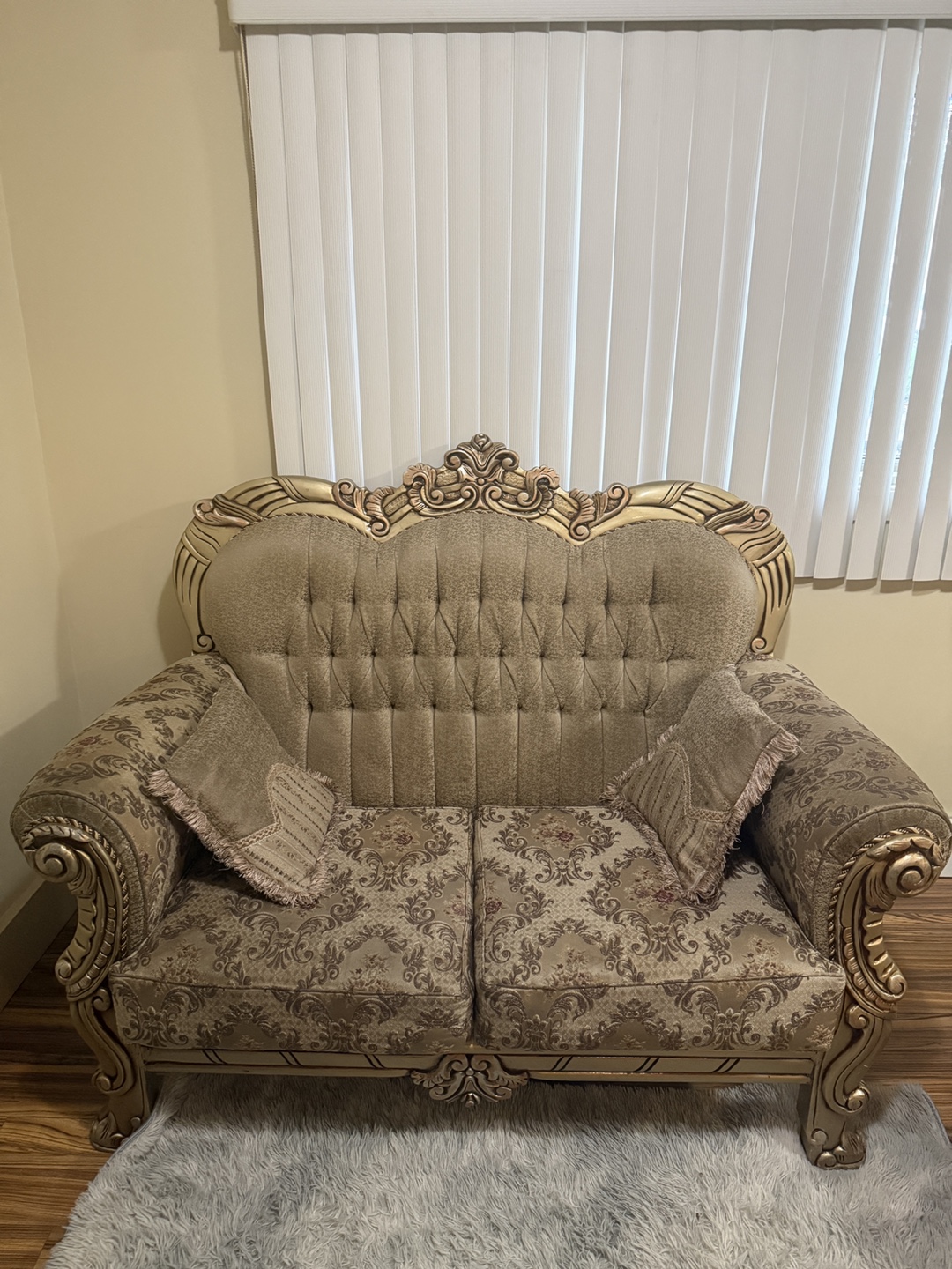 Loveseat, Brown/Beige - photo 2