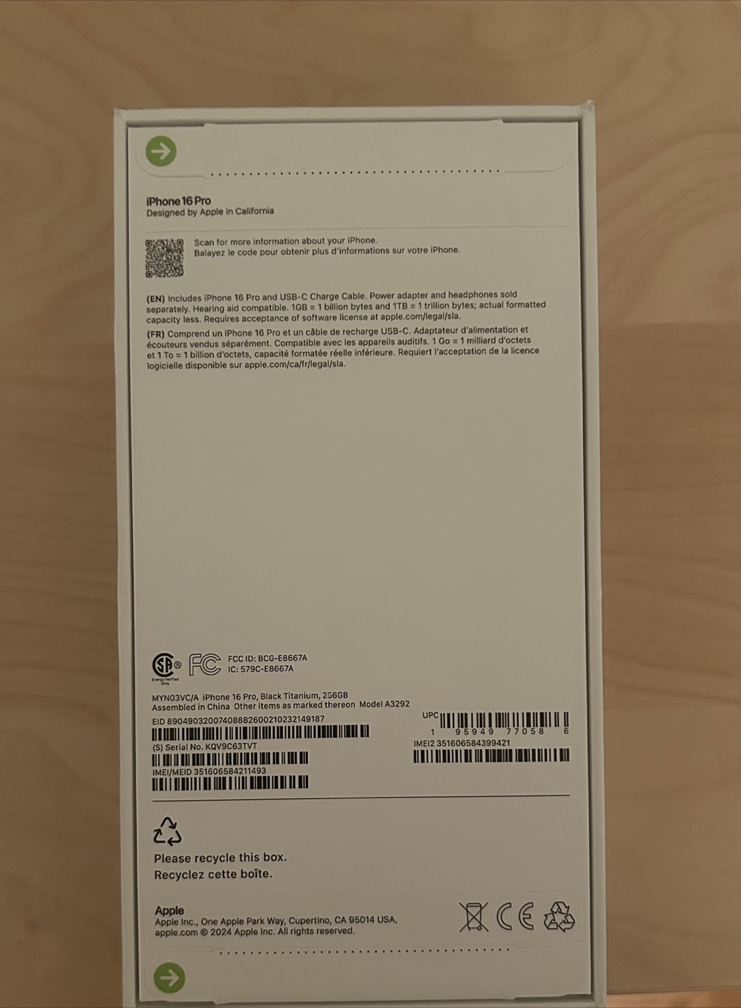 Apple iPhone 16 Pro - New in Box - photo 2