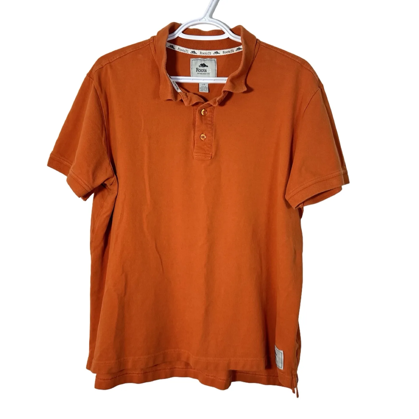 Roots Orange Polo Shirt Size Large image indicator(3)