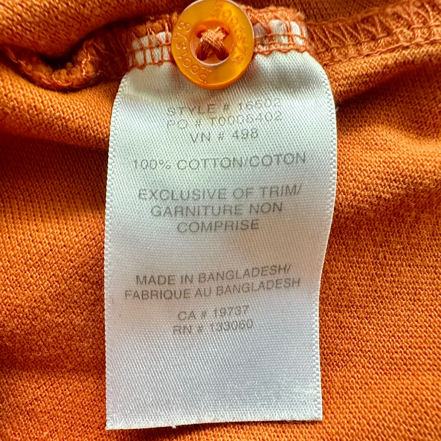 Roots Orange Polo Shirt Size Large image indicator(10)
