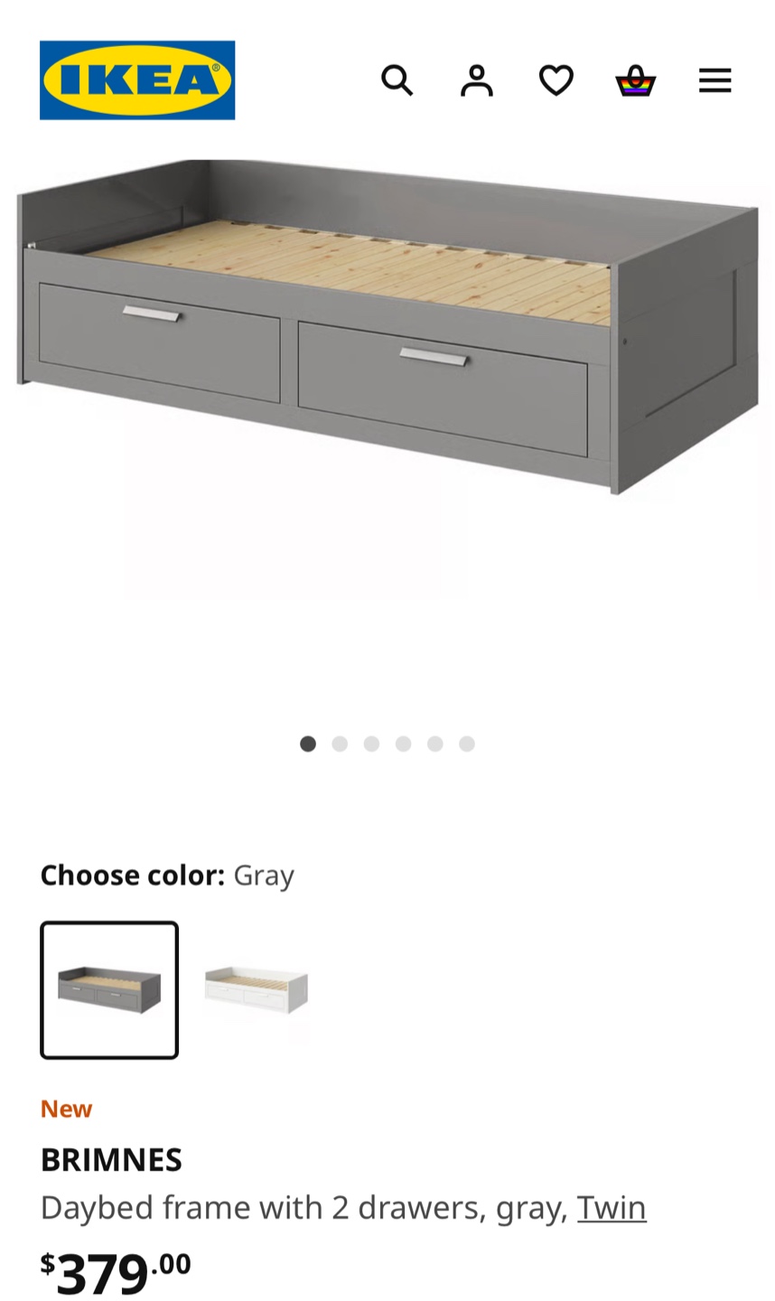 IKEA BRIMNES Daybed with Drawers