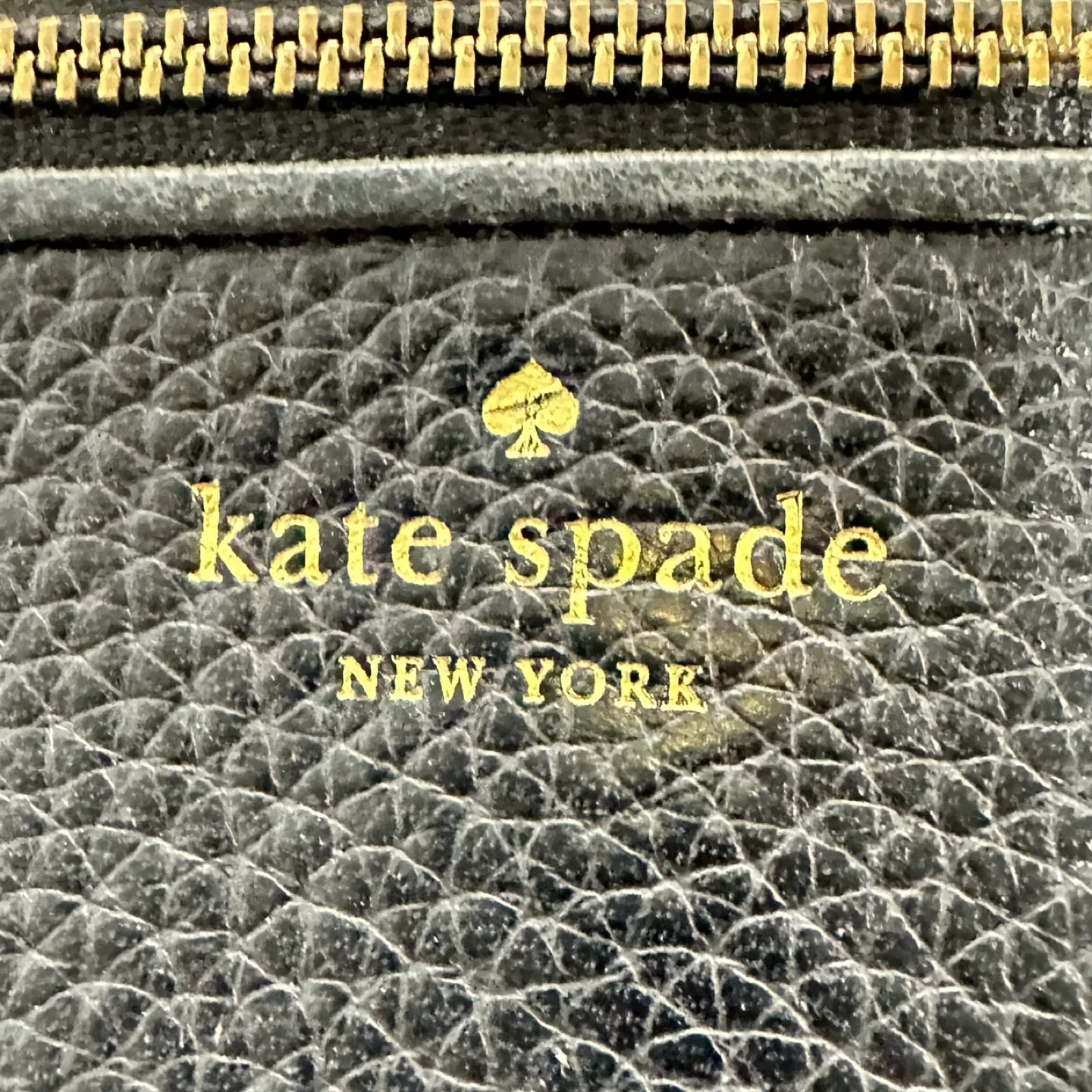 Kate Spade Black Leather Zip Around Wallet image indicator(6)