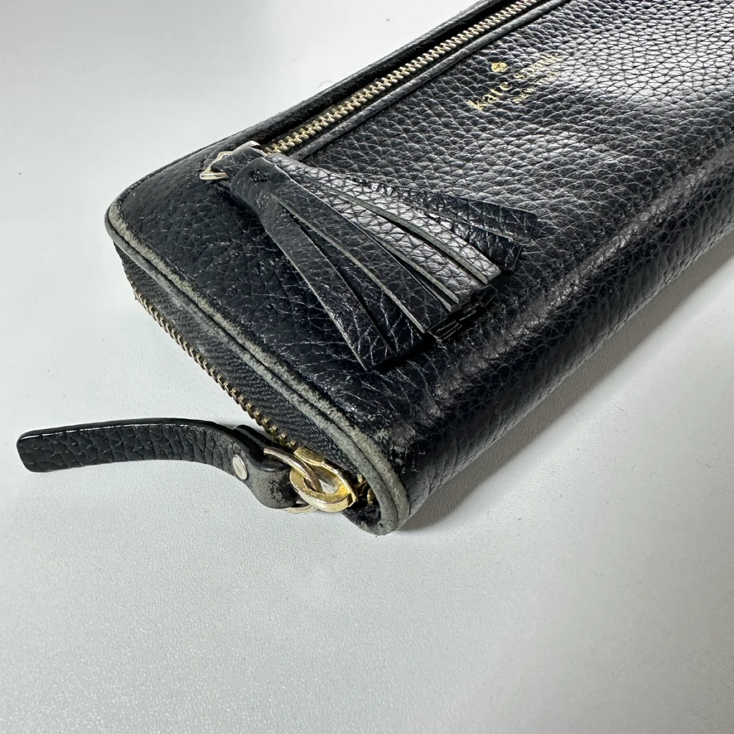 Kate Spade Black Leather Zip Around Wallet image indicator(5)