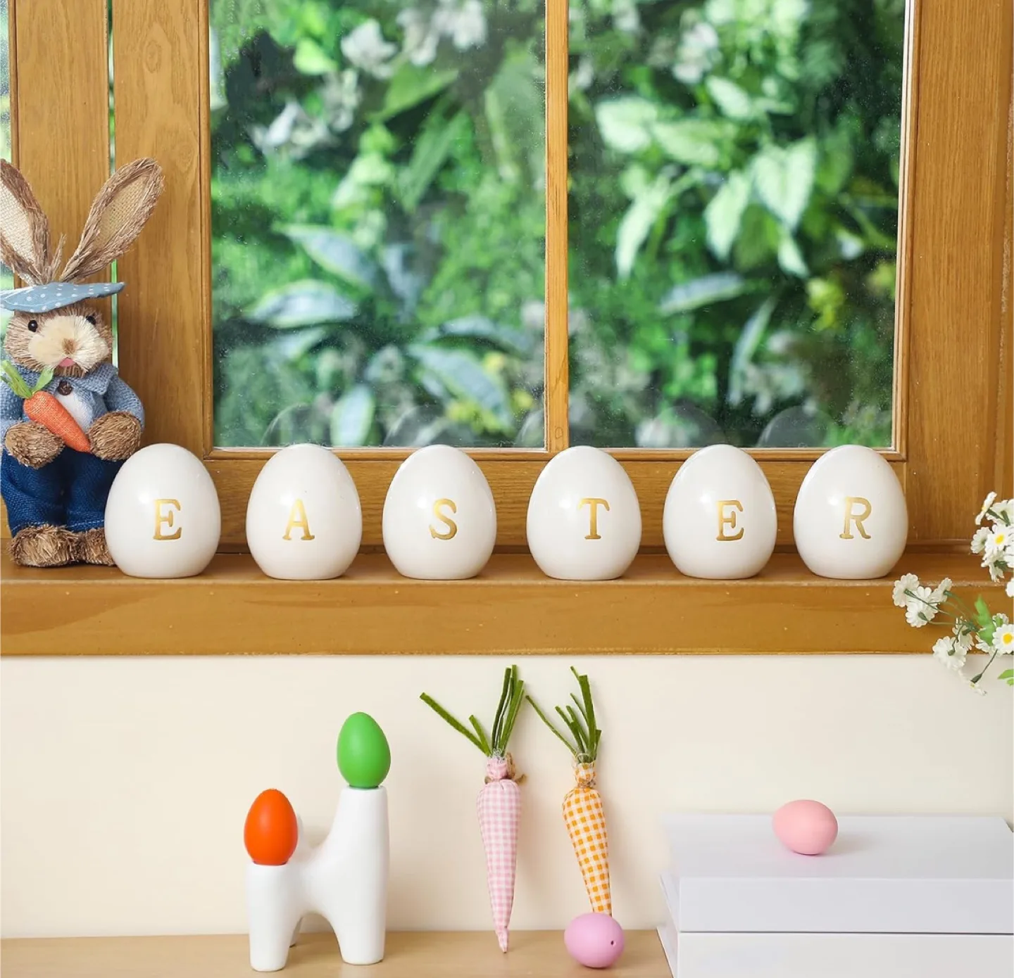 💚 New Ceramic Easter Egg Decorations with Gold Lettering image indicator(3)