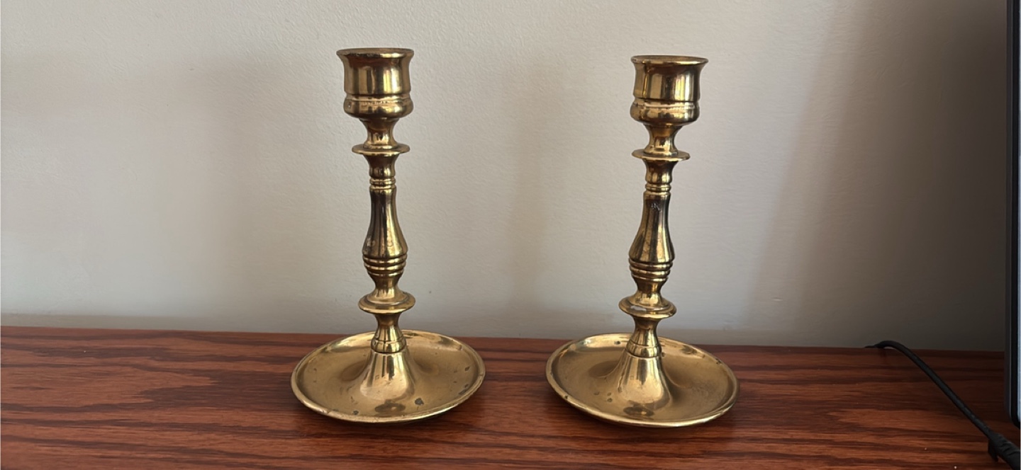 Vintage Brass Candlestick Holders