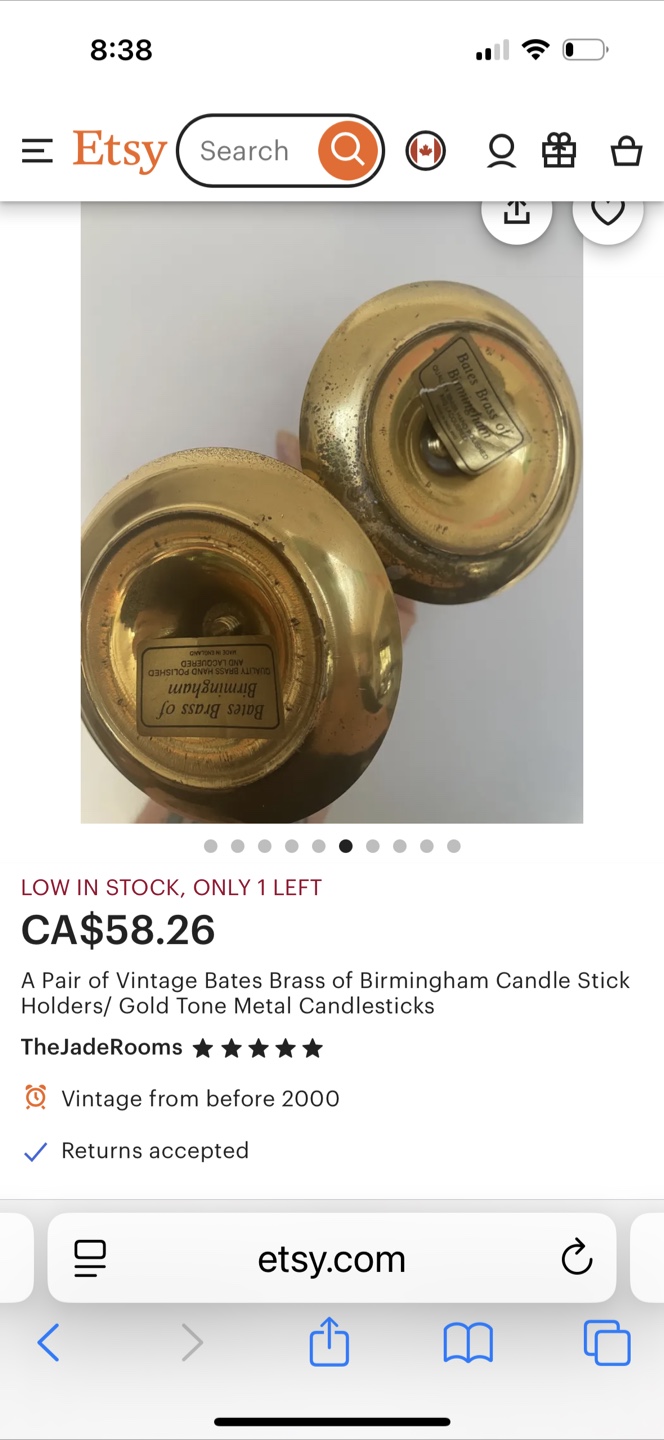 Vintage Brass Candlestick Holders - photo 2