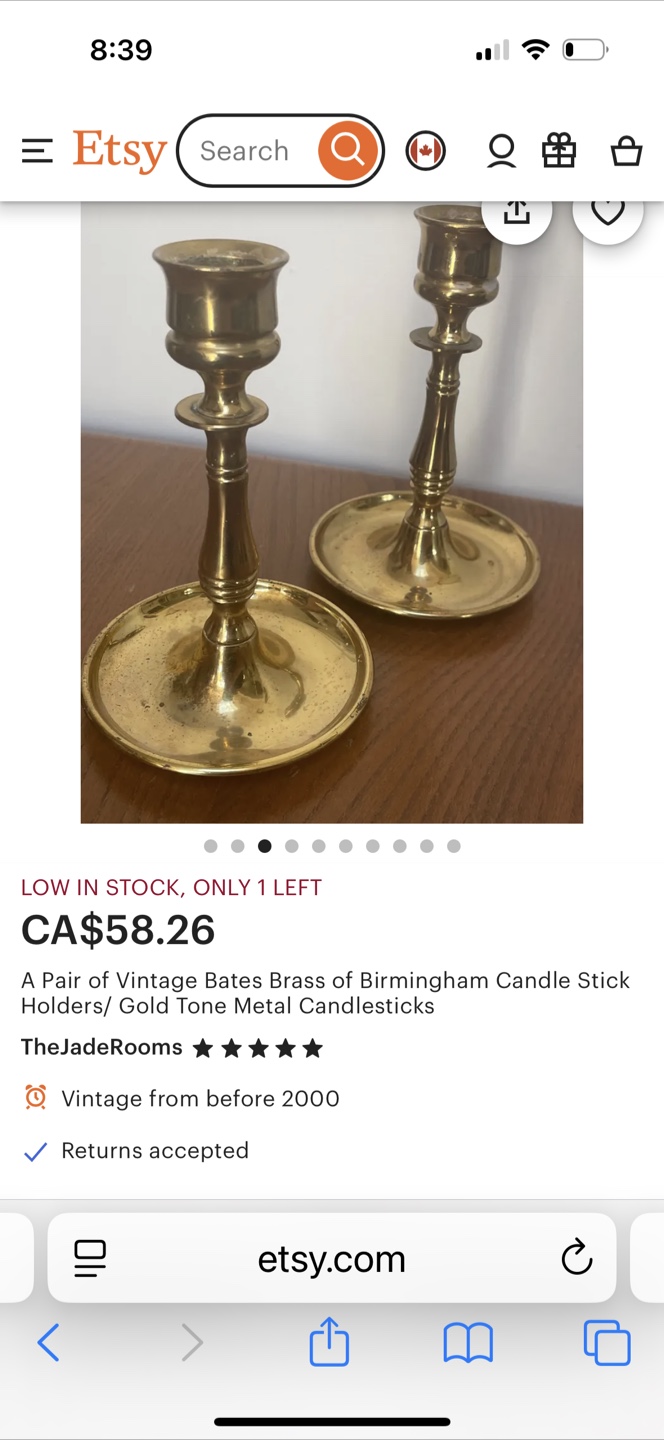 Vintage Brass Candlestick Holders - photo 3