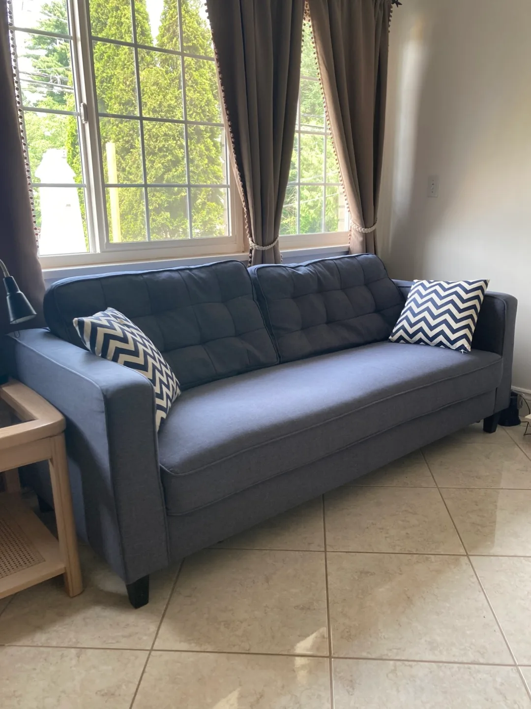 Blue Couch and Armchair Set thumbnail
