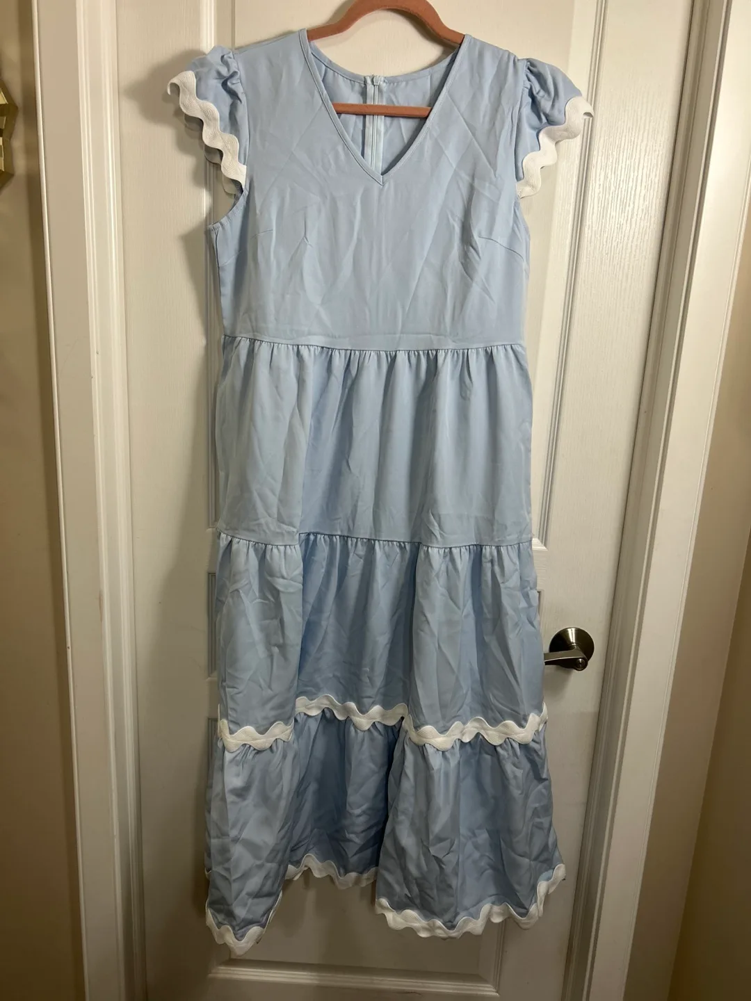 Beautiful tiered V neck dress thumbnail