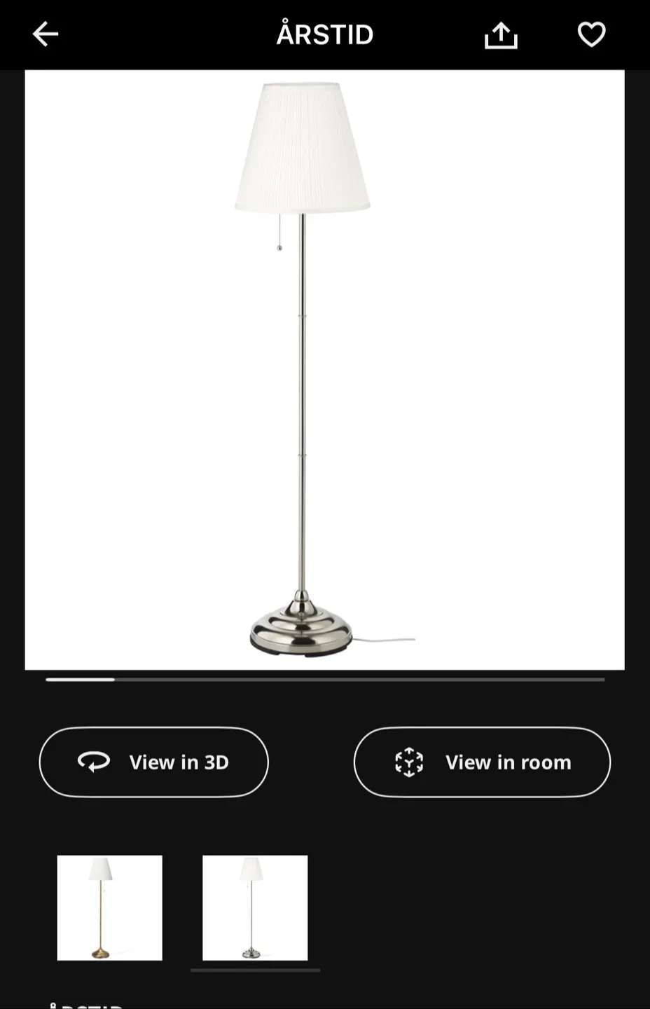 IKEA/ÅRSTID Floor Lamp thumbnail