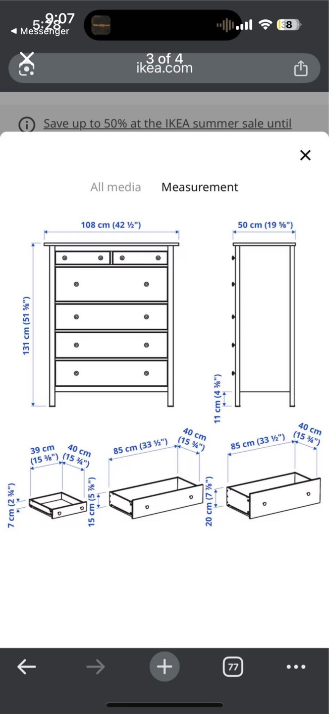 IKEA Black Dresser Hemmes - photo 2