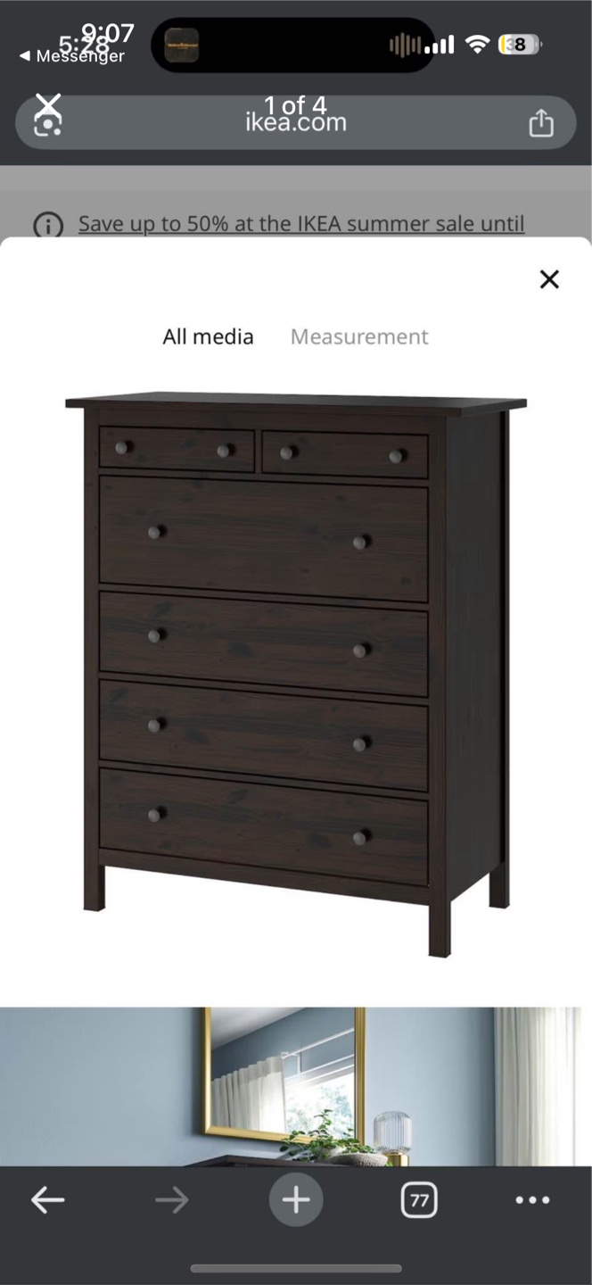 IKEA Black Dresser Hemmes