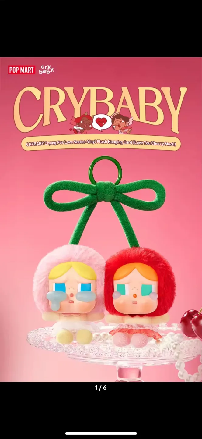 AUTHENTIC CRYBABY Love You Cherry Much - Pop Mart thumbnail