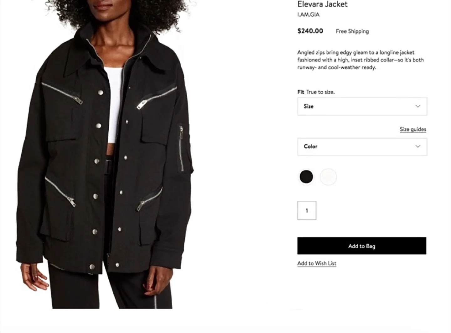 I Am Gia Elevara Black Utility Jacket image indicator(8)