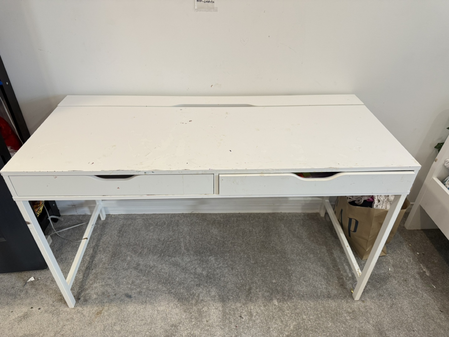 White Desk with Drawers
