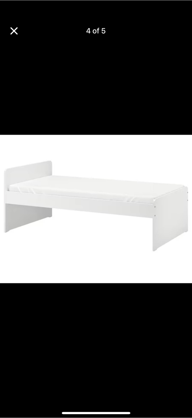 White Single Bed Frame - photo 2