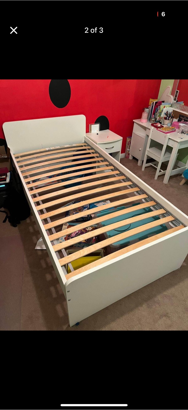 White Single Bed Frame