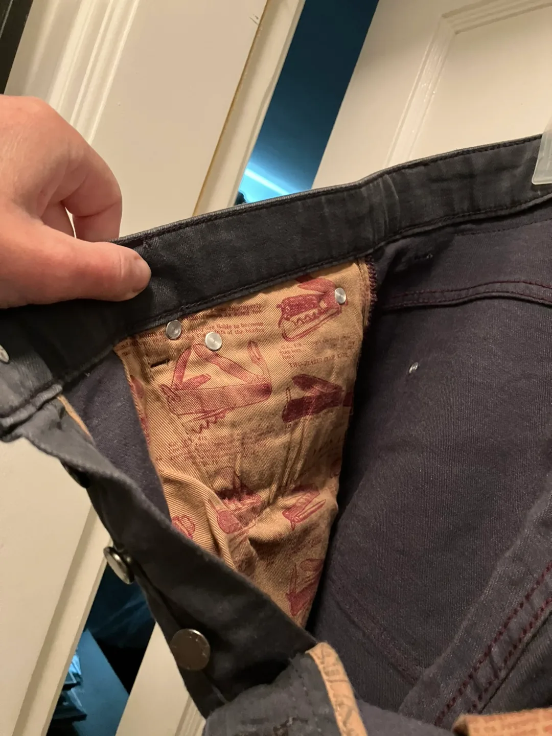 🥕💚Ted Baker Men's Grey Button Fly Pants - Size 36R image indicator(5)