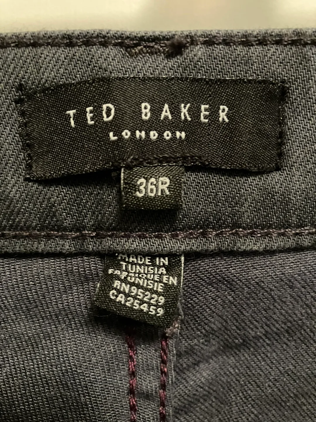 🥕💚Ted Baker Men's Grey Button Fly Pants - Size 36R image indicator(2)