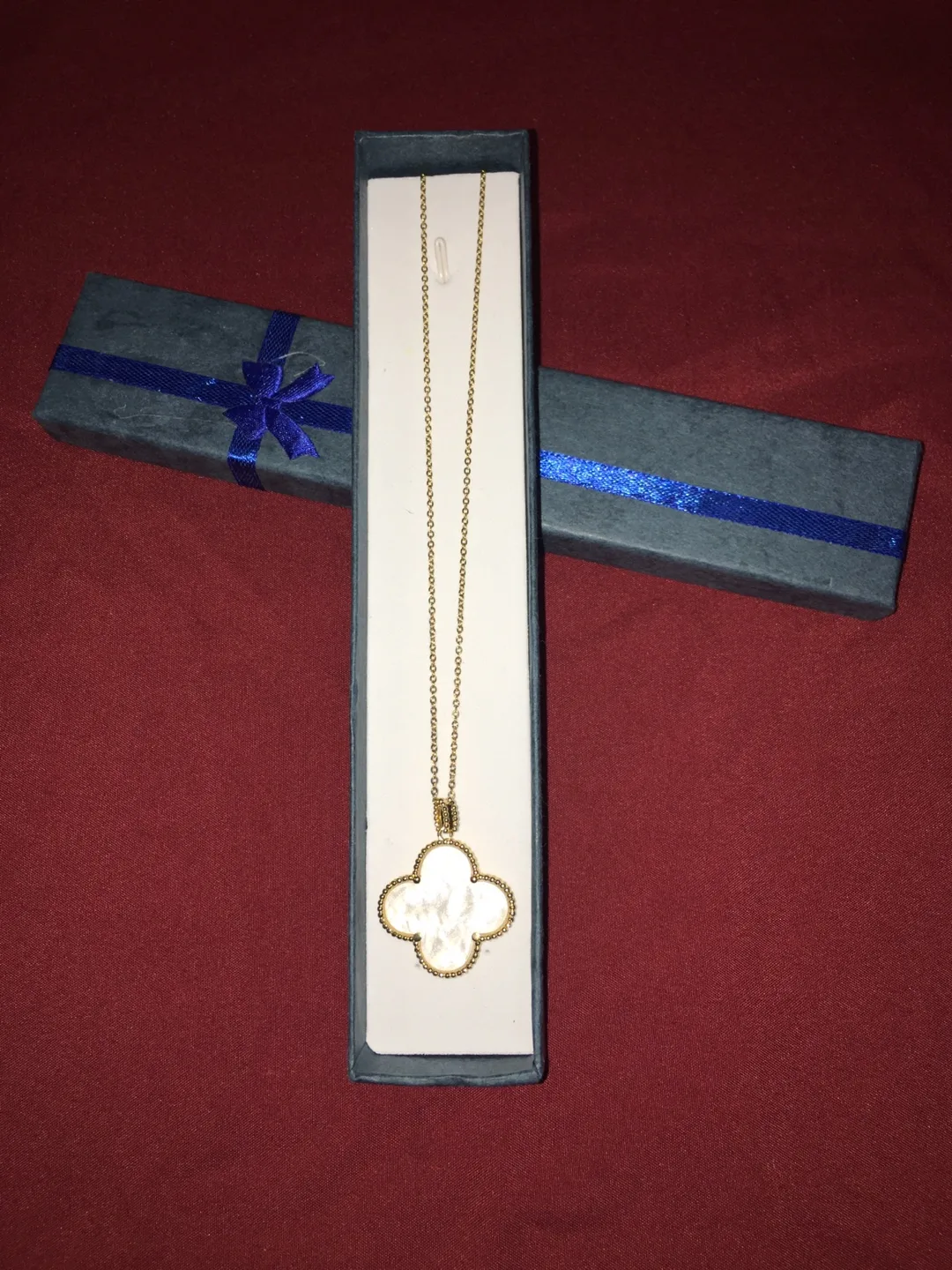Gold Four-Leaf Clover Necklace thumbnail