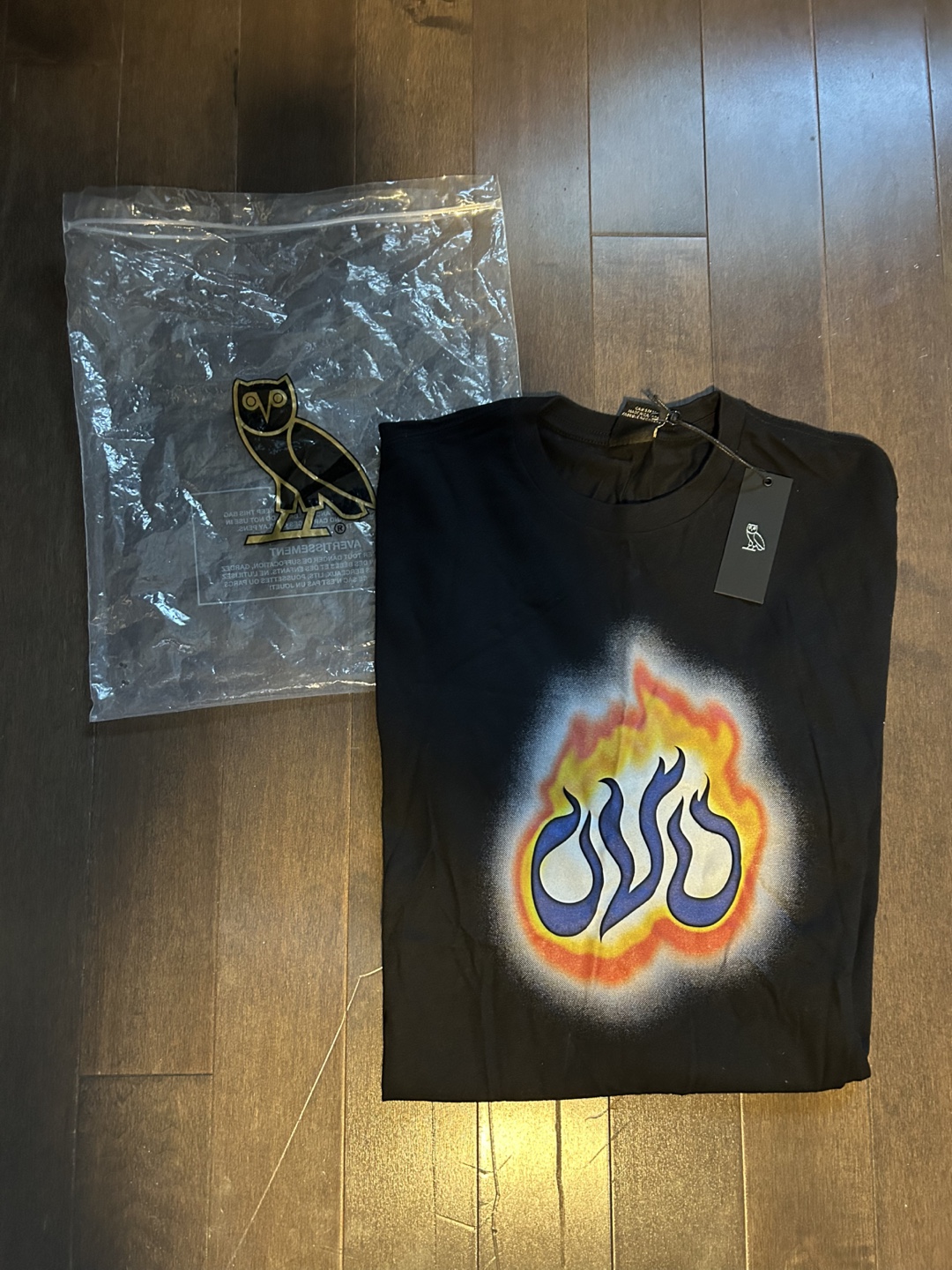 OVO Owl Flames Black Longsleeve Shirt