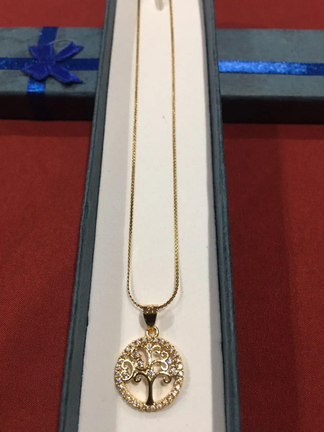 Gold-toned Tree of Life Necklace thumbnail