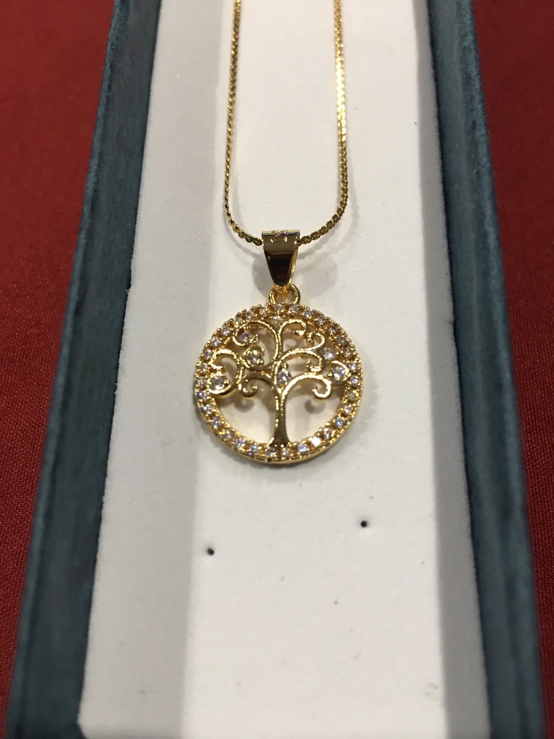 Gold-toned Tree of Life Necklace image indicator(2)