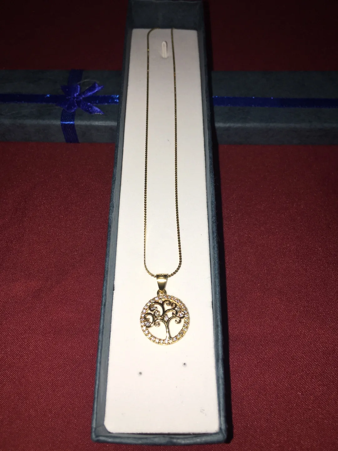Gold-toned Tree of Life Necklace image indicator(3)