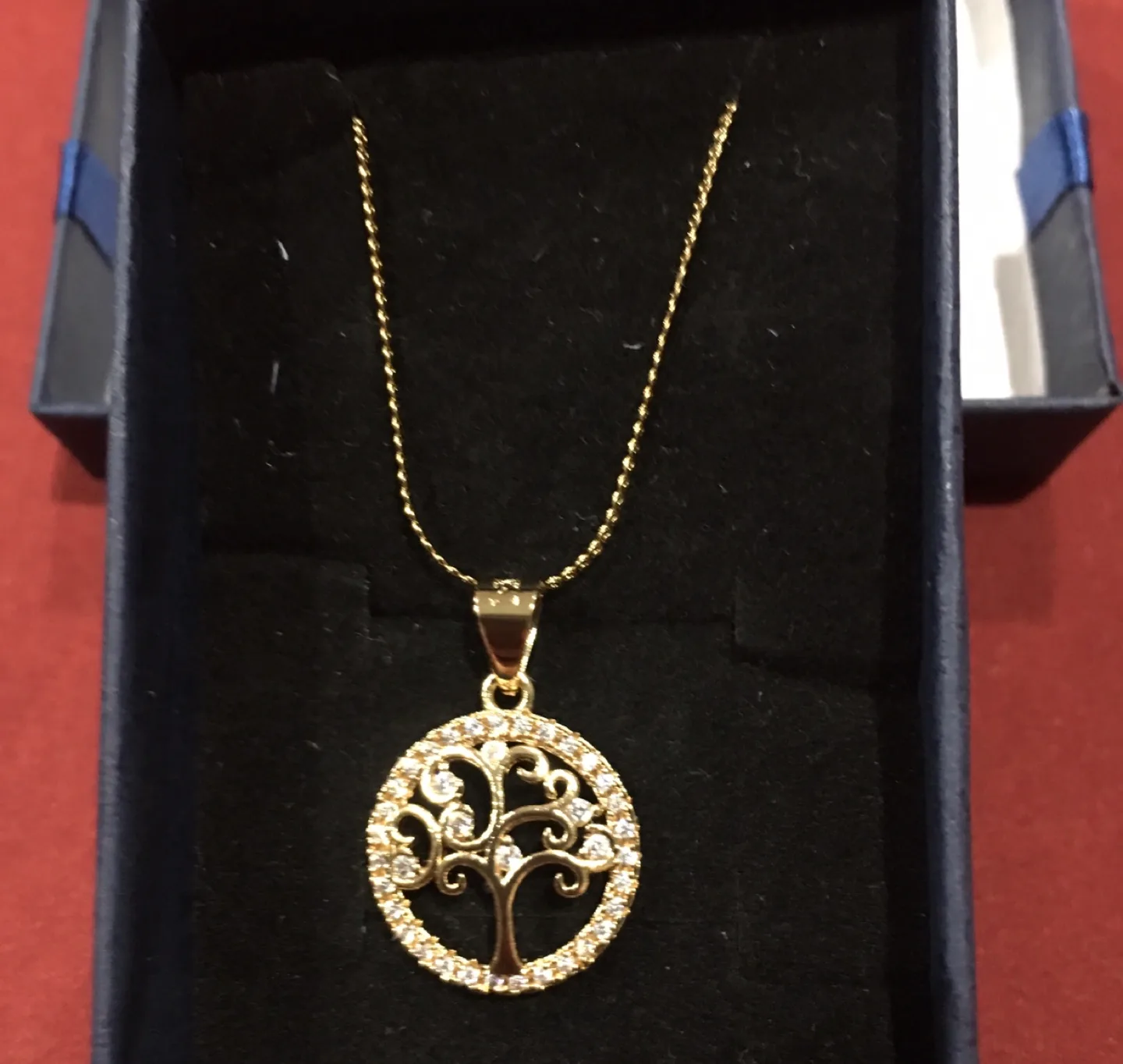 Gold-toned Tree of Life Necklace image indicator(6)