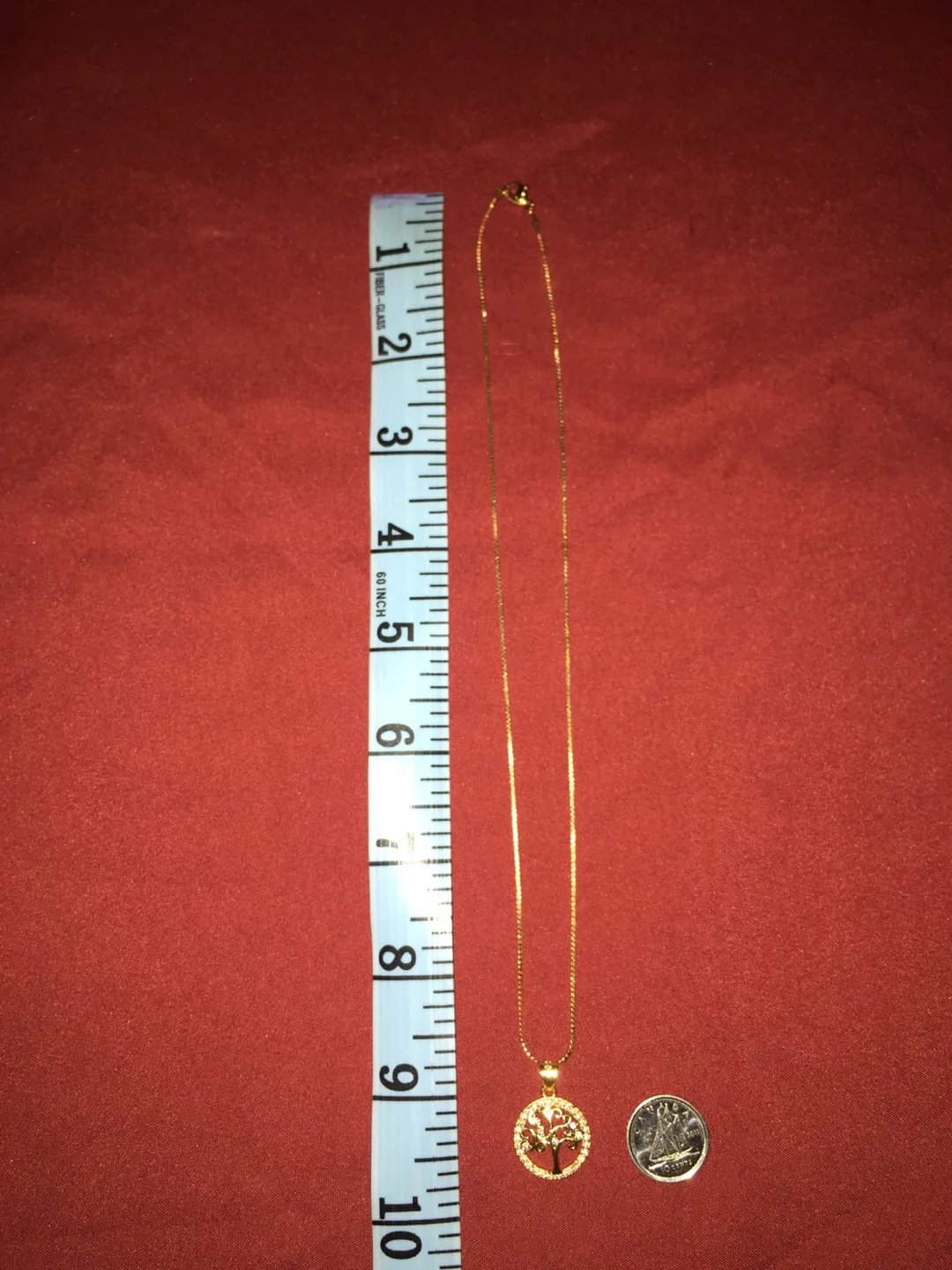 Gold-toned Tree of Life Necklace image indicator(5)