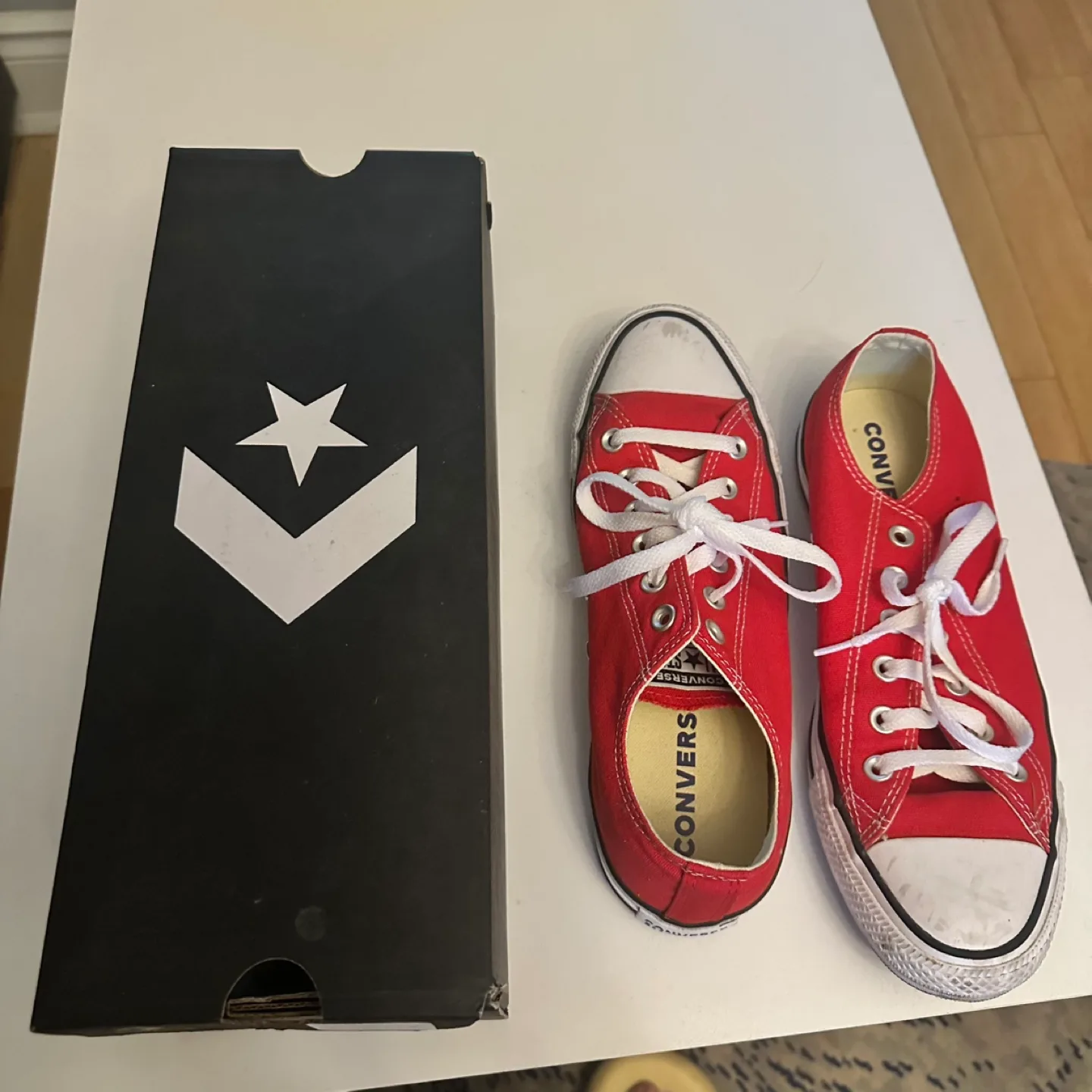 Red Converse All-Star Sneakers (Men 8) thumbnail