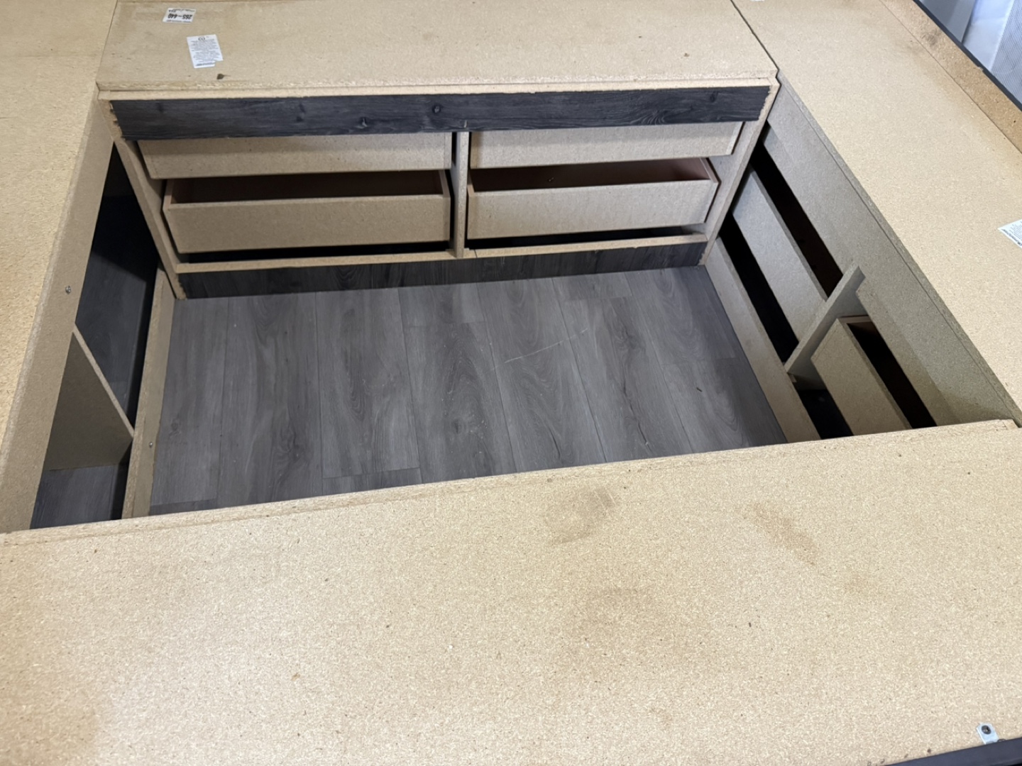 Dark Chocolate Bed Frame with Built-in Storage. Free - photo 3