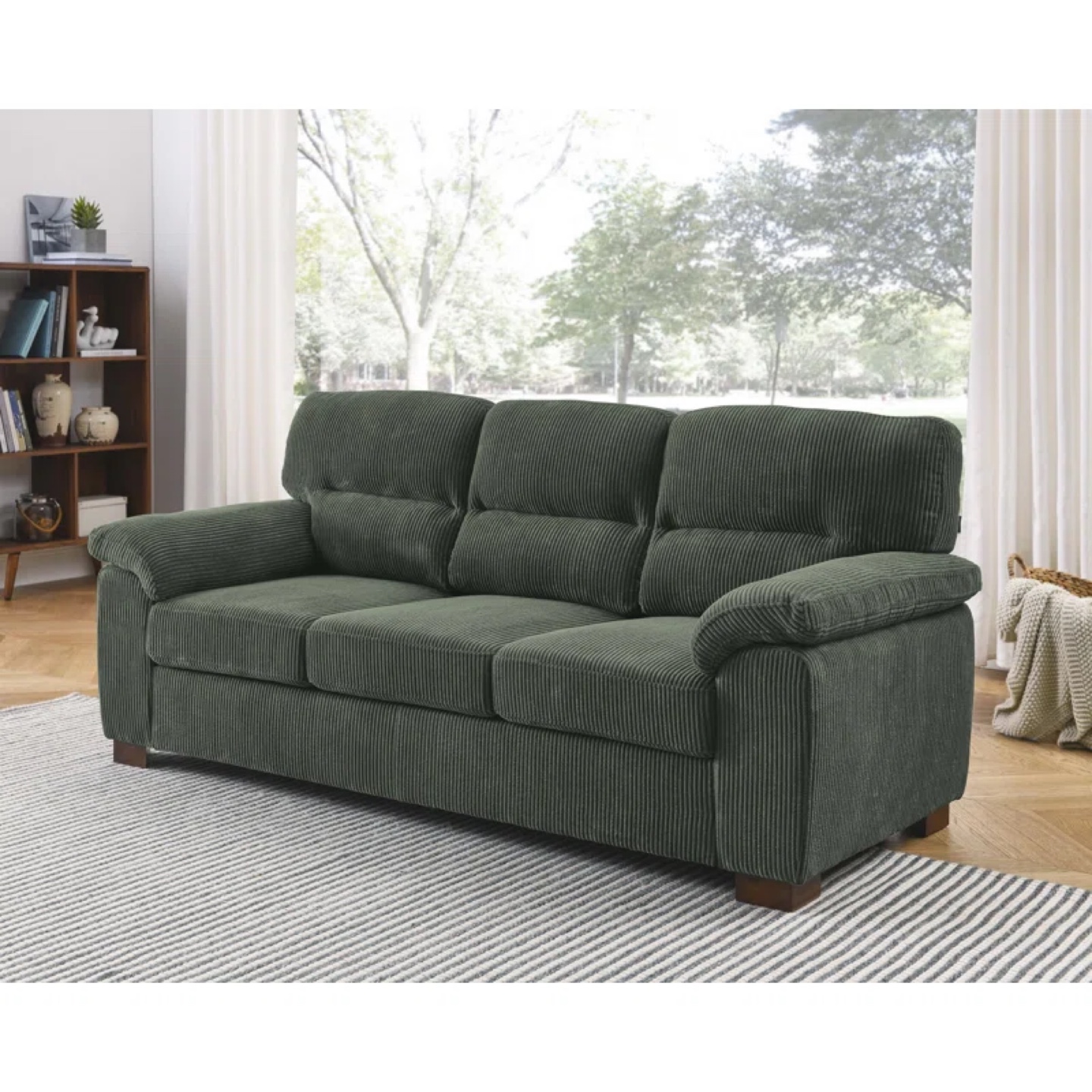 Grey Corduroy Couch