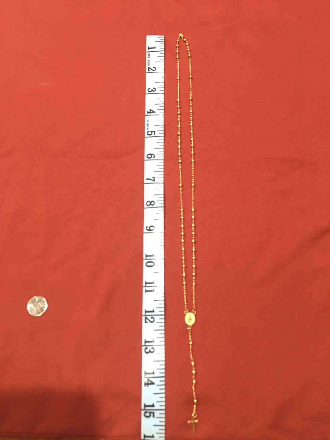 Gold-toned Catholic Rosary Necklace image indicator(4)