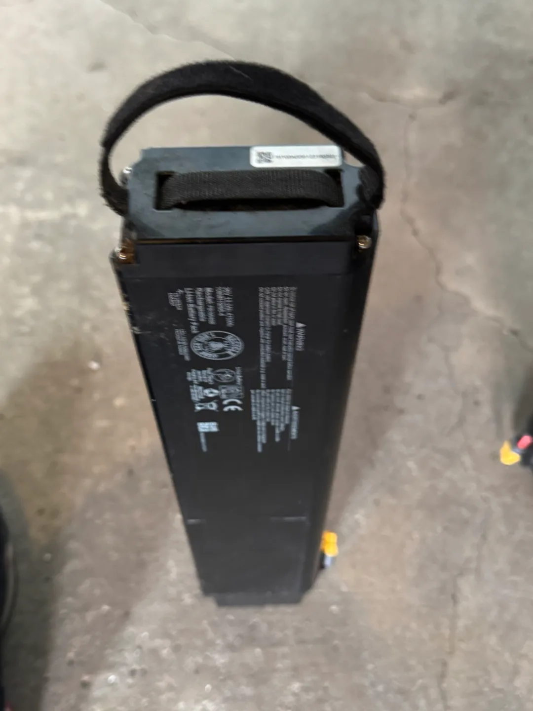 Black Rectangular E Bike Battery with Handle thumbnail