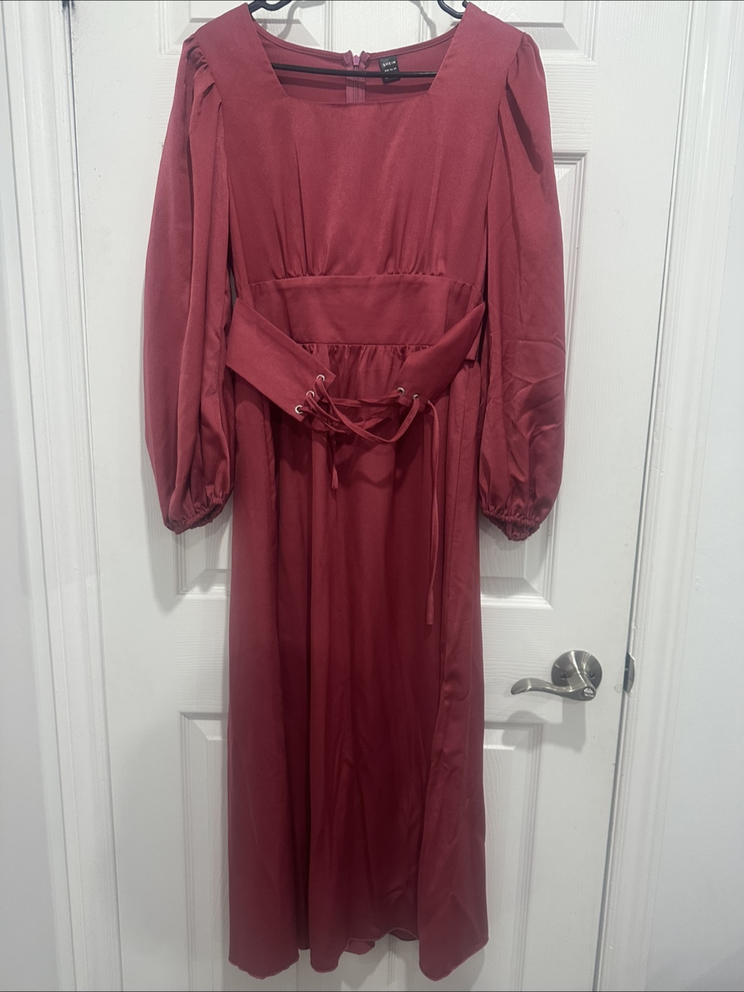 SHEIN Burgundy Midi Dress - photo 3