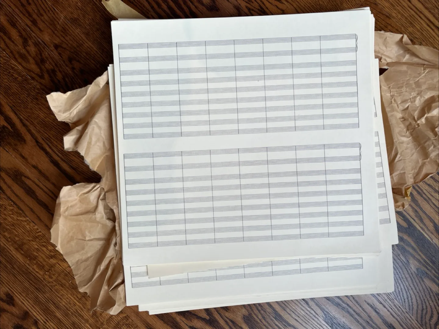 FREE!! MOVING!!! PROFESSIONALLY PRINTED Music Score Paper thumbnail