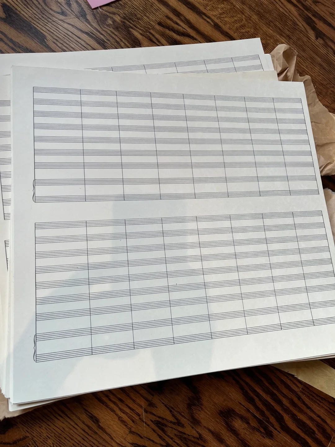 FREE!! MOVING!!! PROFESSIONALLY PRINTED Music Score Paper image indicator(4)